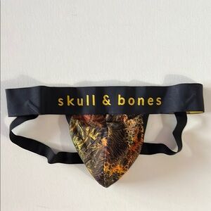Skull & Bones Black and Orange Jockstrap